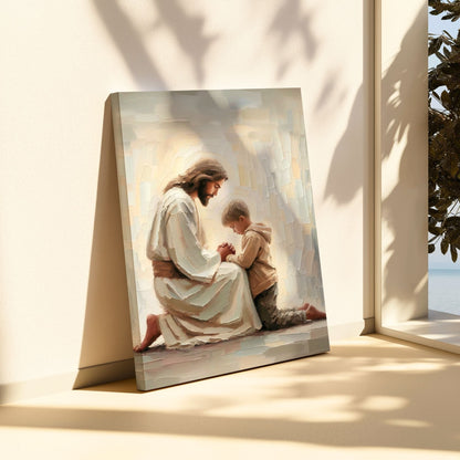 Jesus With Little Boy Canvas
